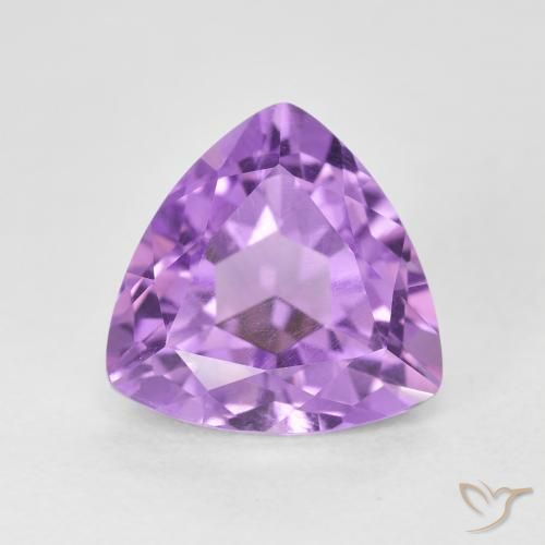 3.20ct Natural Pinkish Violet Amethyst, Trillion, VVS-VS