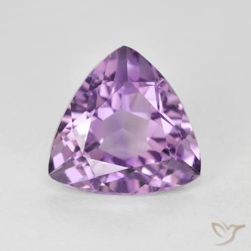 2.91ct Natural Medium Light Purplish-Violet Amethyst, Trillion, VVS-VS