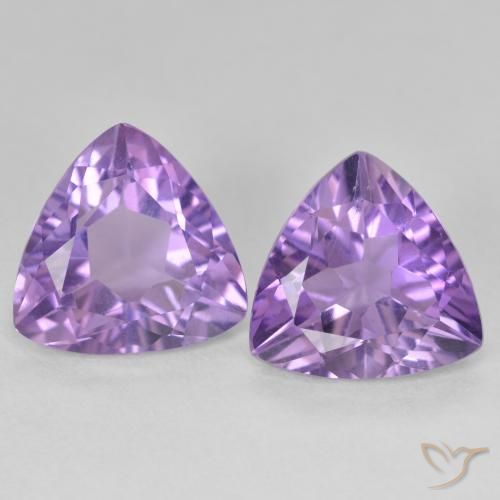 5.33ctw Natural Medium Violet Amethyst, Trillion, VS