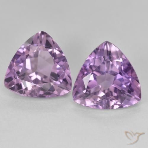 5.70ctw Natural Medium Violet Amethyst, Trillion, VS