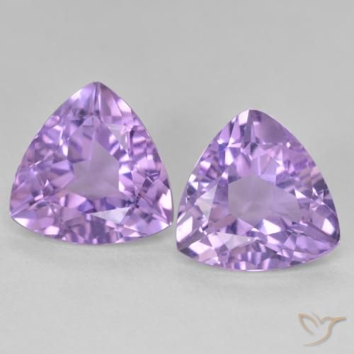 5.59ctw Natural Medium Violet Amethyst, Trillion, VS