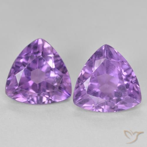 5.72ctw Natural Pinkish Violet Amethyst, Trillion, VS