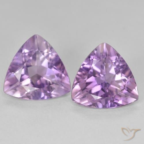 5.15ctw Natural Pinkish Violet Amethyst, Trillion, VS