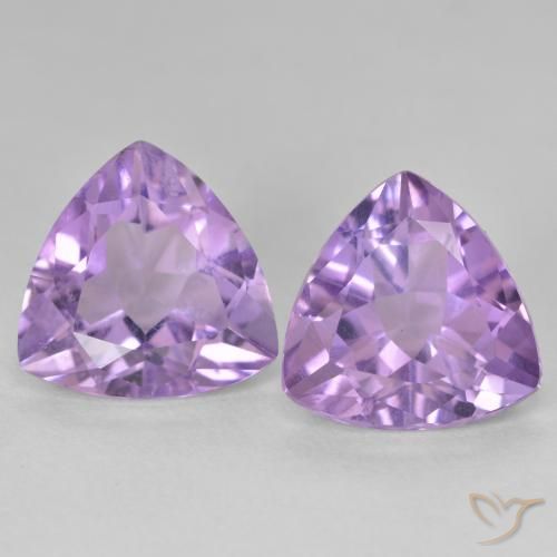 5.71ctw Natural Pinkish Violet Amethyst, Trillion, VS