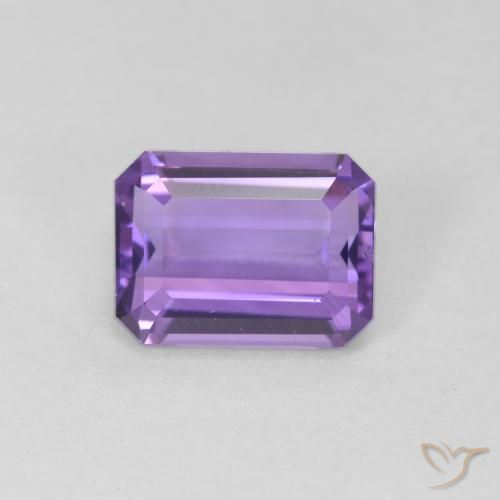 2.34ct Natural Deep Violet Amethyst, Emerald Cut, VVS