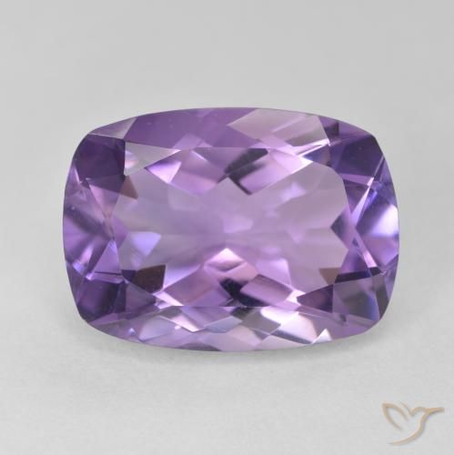 12.54ct Natural Medium Violet Amethyst, Cushion, VVS