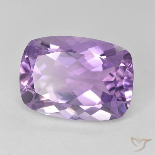 13.05 ct Violet Amethyst Stone, Natural Amethyst in Cushion-Cut Shape for Sale