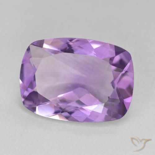 10.94 ct Violet Amethyst Stone, Natural Amethyst in Cushion-Cut Shape for Sale