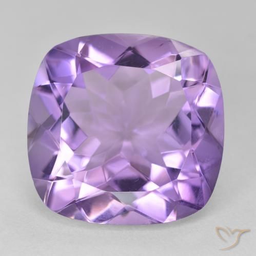 18.92ct Natural Medium Violet Amethyst, Cushion, VVS
