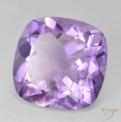 18.92 ct Violet Amethyst Stone, Natural Amethyst in Cushion-Cut Shape for Sale