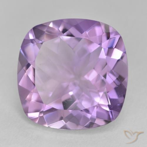 11.32 ct Violet Amethyst Stone, Natural Amethyst in Cushion-Cut Shape for Sale