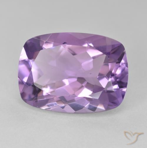 12.83 ct Violet Amethyst Stone, Natural Amethyst in Cushion-Cut Shape for Sale