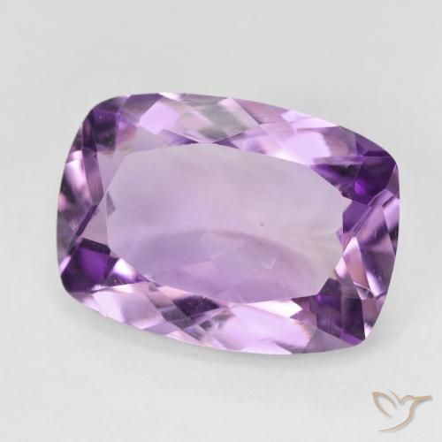 11.09 ct Violet Amethyst Stone, Natural Amethyst in Cushion-Cut Shape for Sale