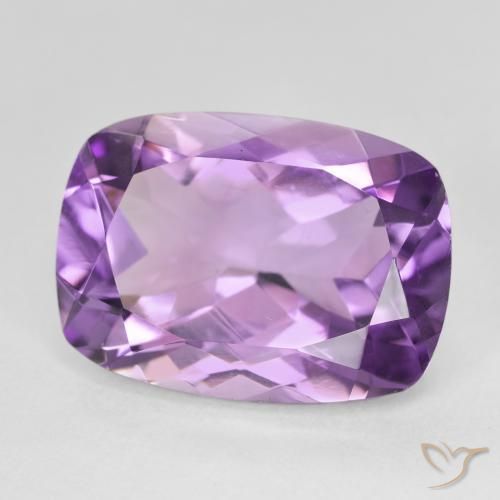 12.22 ct Violet Amethyst Stone, Natural Amethyst in Cushion-Cut Shape for Sale