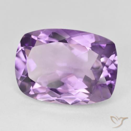 12.53 ct Violet Amethyst Stone, Natural Amethyst in Cushion-Cut Shape for Sale