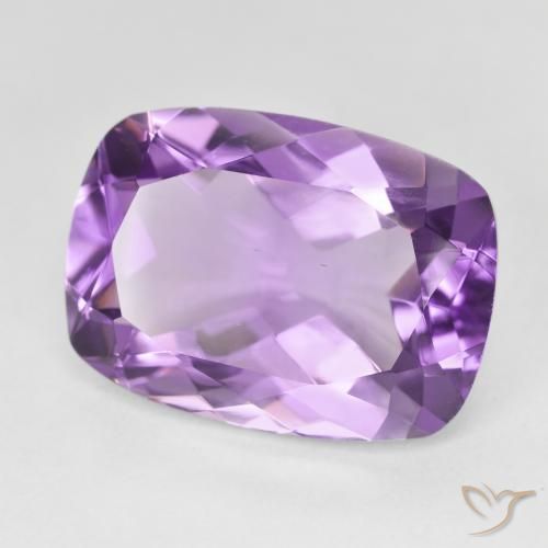 12.53 ct Violet Amethyst Stone, Natural Amethyst in Cushion-Cut Shape for Sale