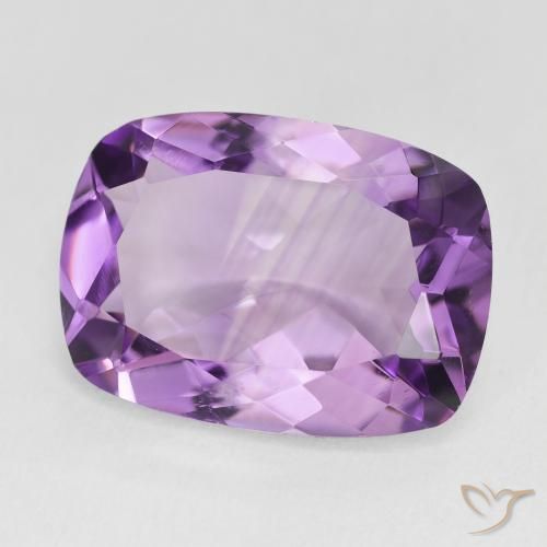 11.19 ct Violet Amethyst Stone, Natural Amethyst in Cushion-Cut Shape for Sale
