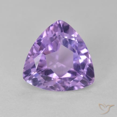 2.89ct Natural Medium Violet Amethyst, Trillion, VS