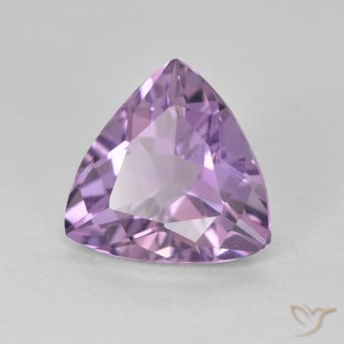 2.70 ct Violet Amethyst Stone, Natural Amethyst in Trillion Facet Shape for Sale