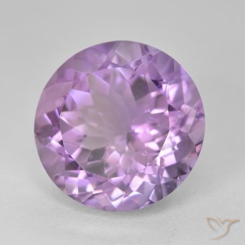 14.50 ct Violet Amethyst Stone, Natural Amethyst in Round Facet Shape for Sale