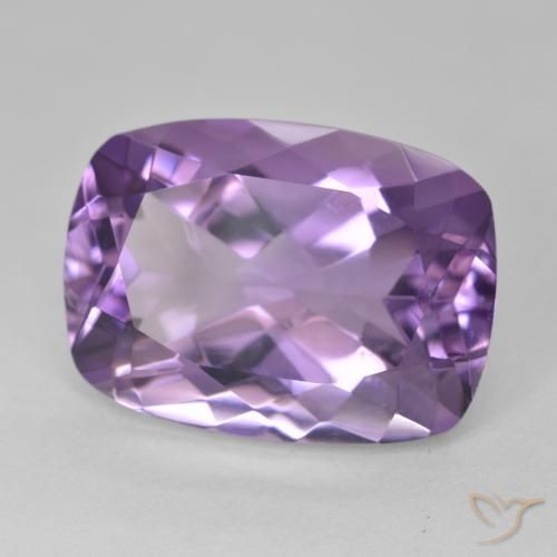 12.98 ct Violet Amethyst Stone, Natural Amethyst in Cushion-Cut Shape for Sale