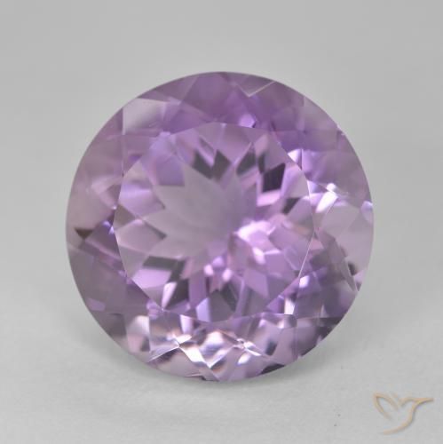 14.12 ct Violet Amethyst Stone, Natural Amethyst in Round Facet Shape for Sale