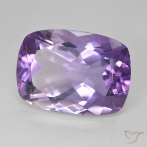 13.08 ct Violet Amethyst Stone, Natural Amethyst in Cushion-Cut Shape for Sale