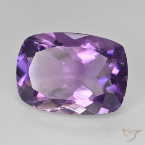 12.13 ct Violet Amethyst Stone, Natural Amethyst in Cushion-Cut Shape for Sale
