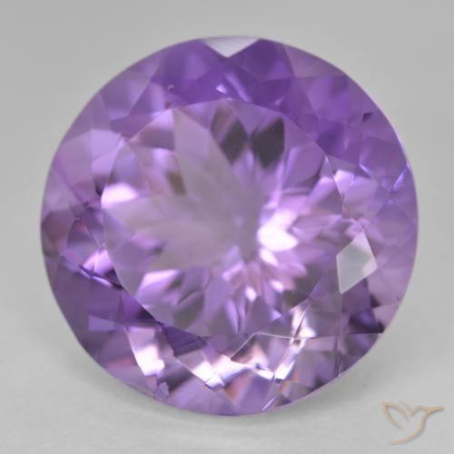 25.46 ct Violet Amethyst Stone, Natural Amethyst in Round Facet Shape for Sale
