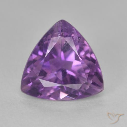 2.83ct Natural Medium Violet Amethyst, Trillion, VS