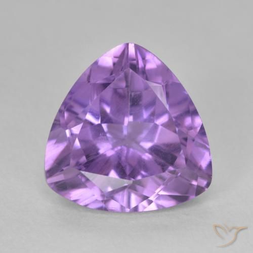 2.91ct Natural Deep Iris Violet Amethyst, Trillion, VS