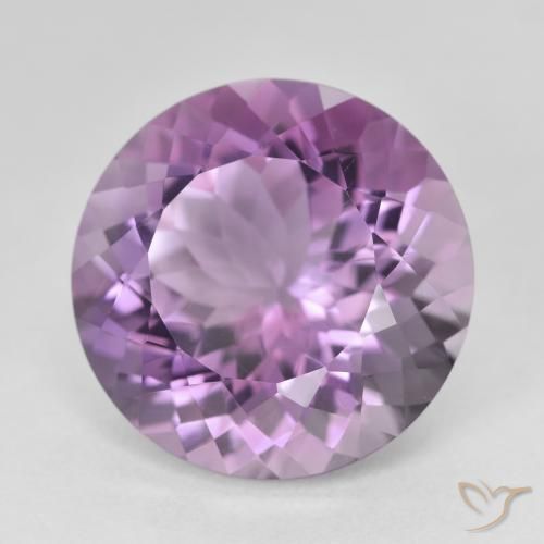 13.56 ct Violet Amethyst Stone, Natural Amethyst in Round Facet Shape for Sale