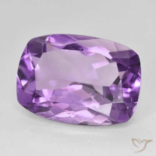 13.17 ct Violet Amethyst Stone, Natural Amethyst in Cushion-Cut Shape for Sale