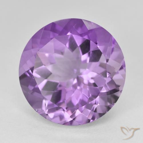 14.30 ct Violet Amethyst Stone, Natural Amethyst in Round Facet Shape for Sale