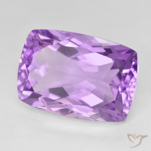 14.50 ct Violet Amethyst Stone, Natural Amethyst in Cushion-Cut Shape for Sale