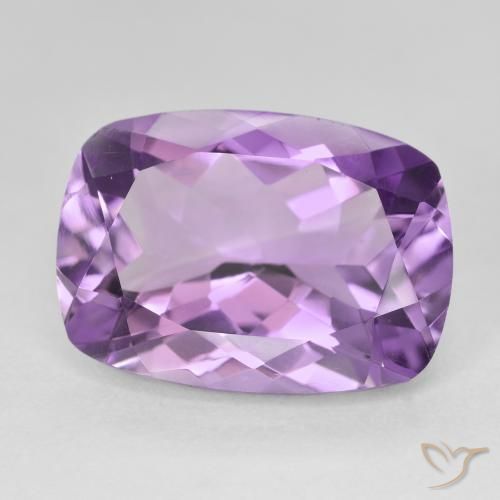 12.02 ct Violet Amethyst Stone, Natural Amethyst in Cushion-Cut Shape for Sale