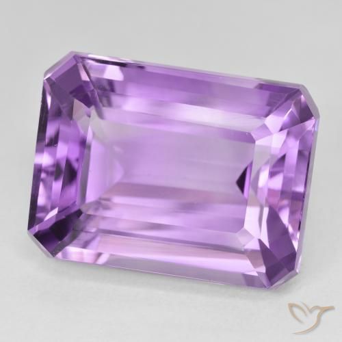 25.05 ct Violet Amethyst Stone, Natural Amethyst in Octagon Step Cut Shape for Sale