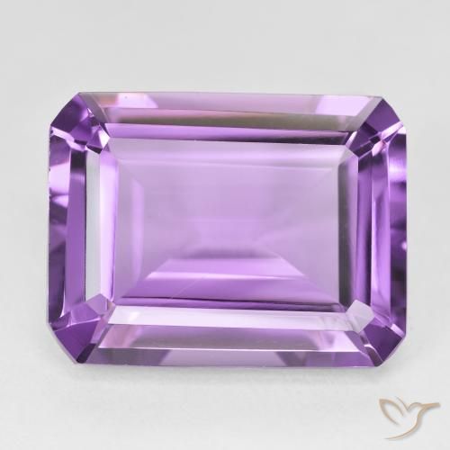 18.55ct Natural Purplish Violet Amethyst, Emerald Cut, VVS