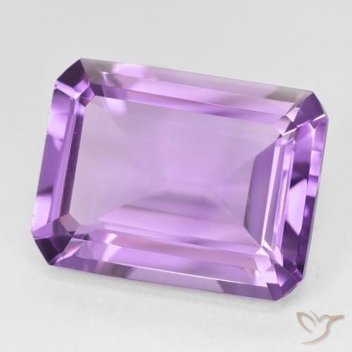 18.55 ct Violet Amethyst Stone, Natural Amethyst in Octagon Step Cut Shape for Sale