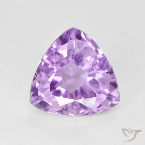 3.05ct Natural Bright Pinkish Violet Amethyst, Trillion, VS