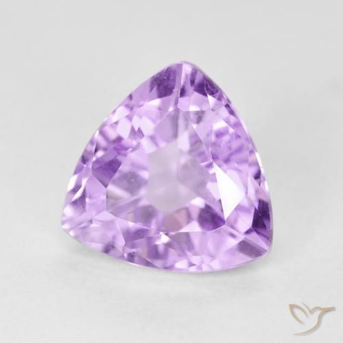 3.05 ct Violet Amethyst Stone, Natural Amethyst in Trillion Facet Shape for Sale