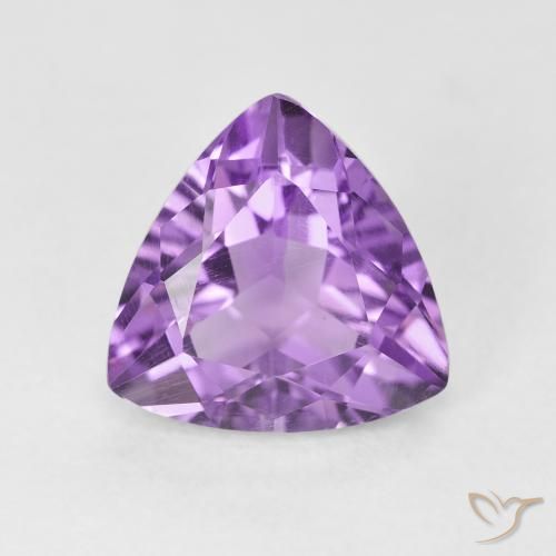2.87ct Natural Medium Pinkish Violet Amethyst, Trillion, VS