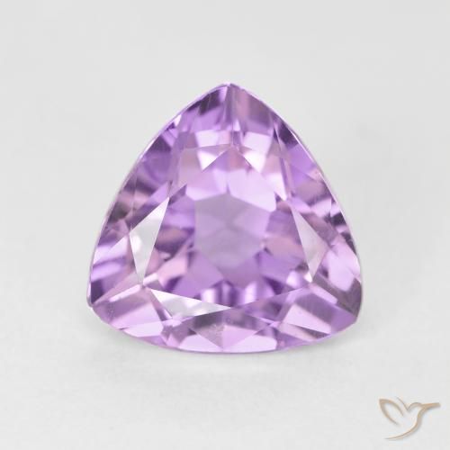 2.96ct Natural Medium Pink Violet Amethyst, Trillion, VS