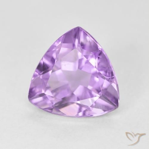 2.80 ct Violet Amethyst Stone, Natural Amethyst in Trillion Facet Shape for Sale
