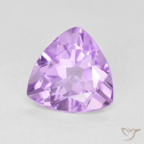 2.74 ct Violet Amethyst Stone, Natural Amethyst in Trillion Facet Shape for Sale
