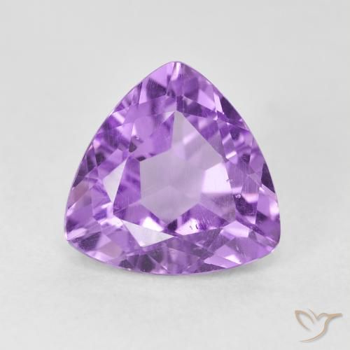 3.19ct Natural Pinkish Violet Amethyst, Trillion, VS