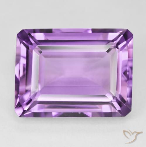 22.23ct Natural Pinkish Violet Amethyst, Emerald Cut, VVS