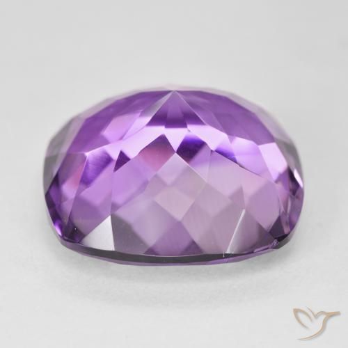 Amethyst Gemstone in 18 x 18 mm (calibrated) Size for Sale, Amethyst Stone in Deep Pinkish Violet Color