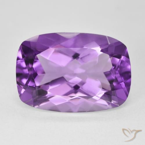 11.88ct Natural Medium Violet Amethyst, Cushion, VVS-VS