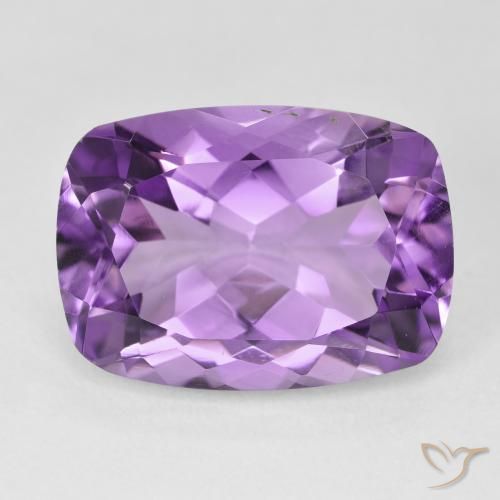 12.57ct Natural Medium Violet Amethyst, Cushion, VVS